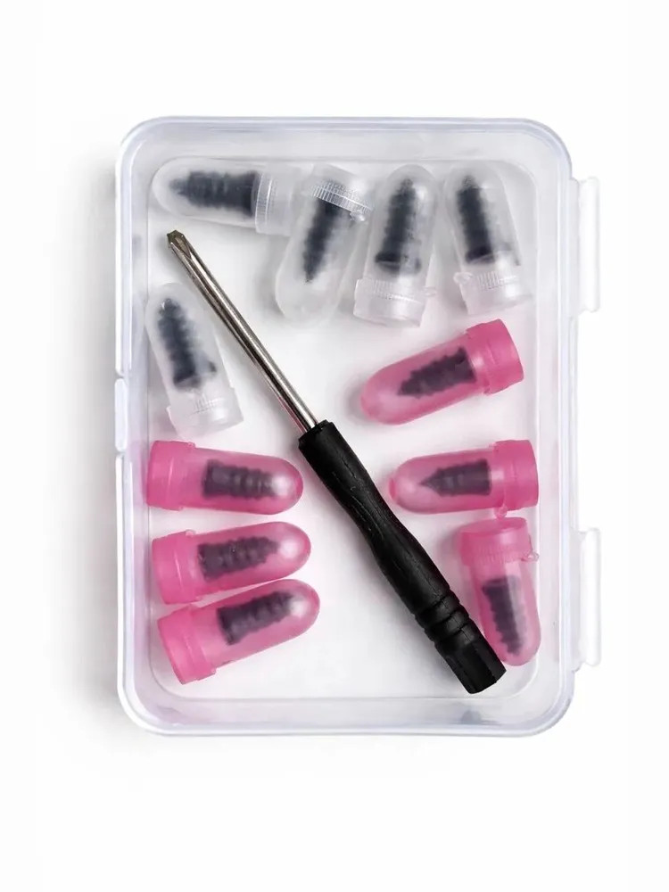 10 PCS Tire Repair Rubber Nail, Vacuum Tire Repair Kits Spiral Rubber Screws,u