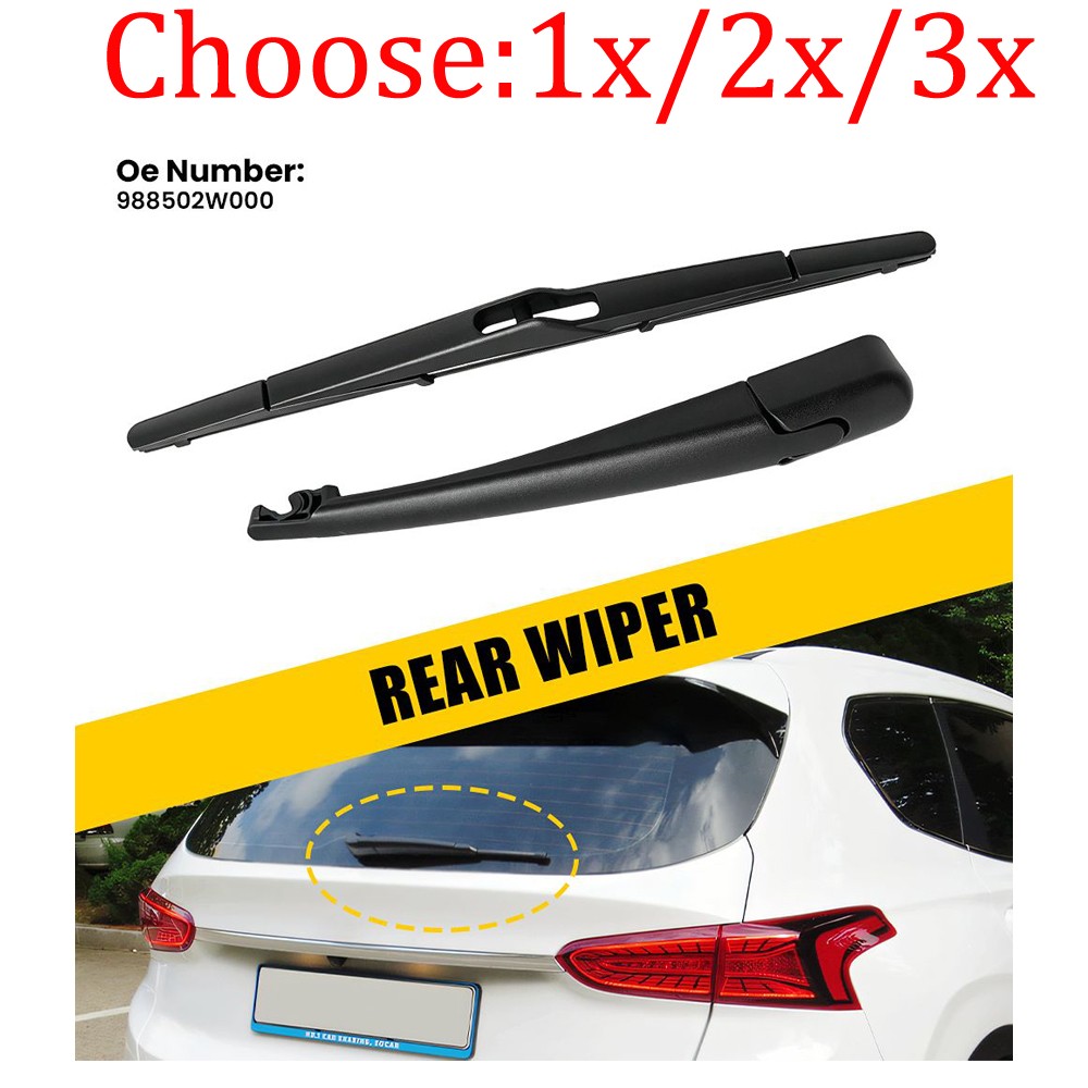 For 13-18 Hyundai Santa Fe Rear Wiper Arm & Blade Black 988502W000 Quality 1-3X