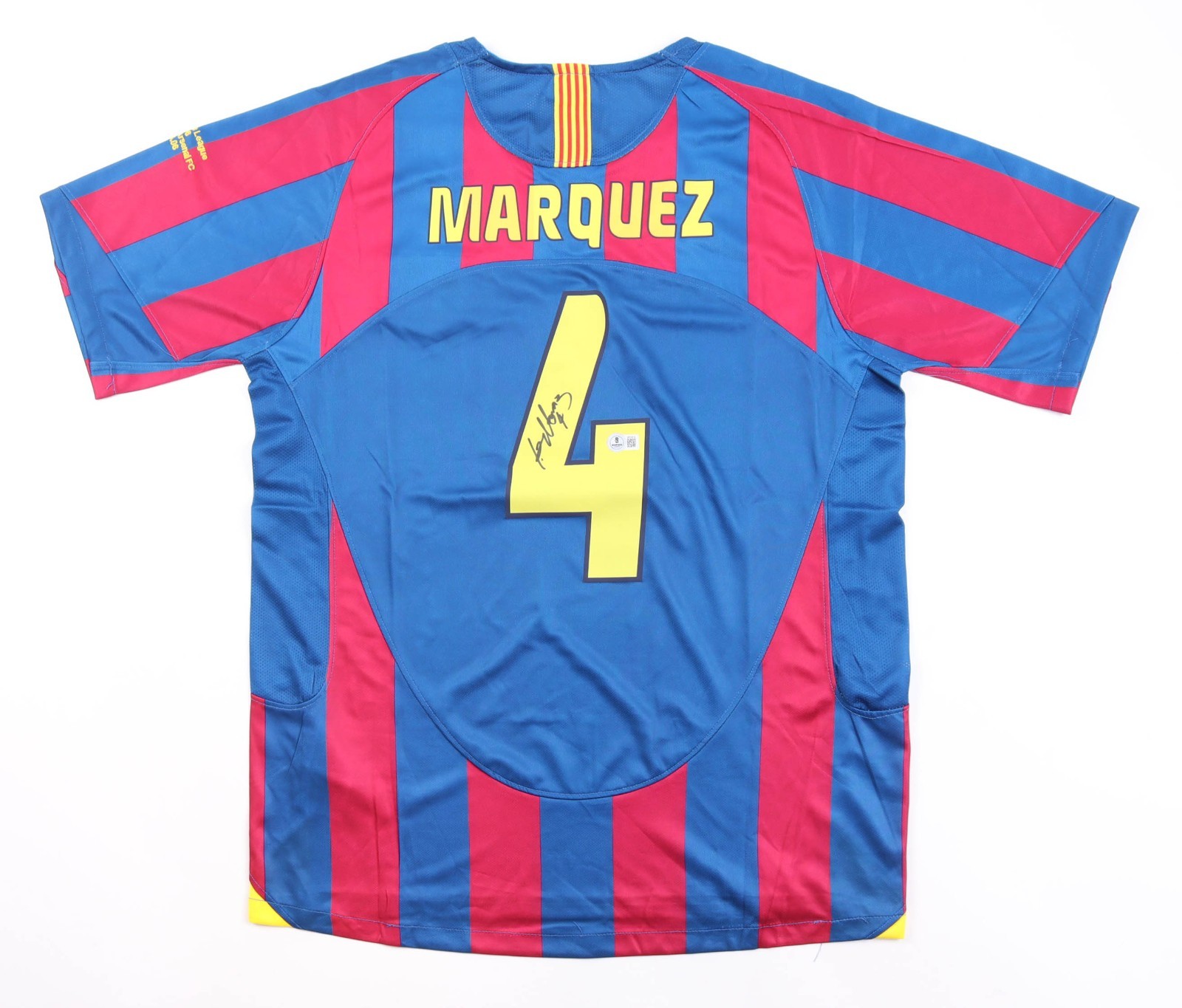 Rafael Marquez Signed Barcelona F.C. Nike Authentic Jersey (Beckett) Center-Back Rafael Marquez Signed Barcelona F.C. Nike Authentic Jersey (Beckett) Center-Back