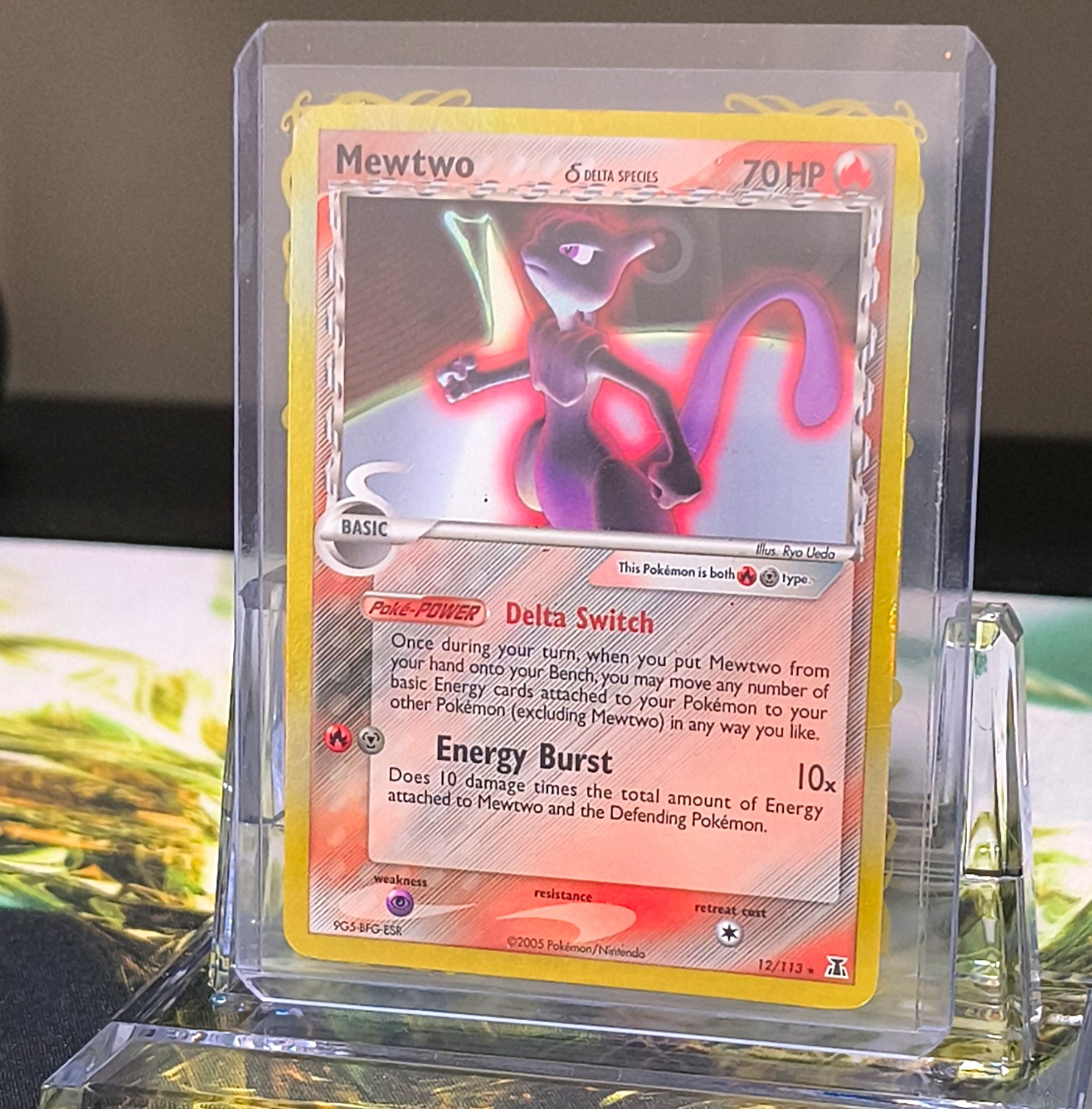Mewtwo Delta Species 12/113 EX Delta Species Reverse Holo Rare Pokemon TCG 2005