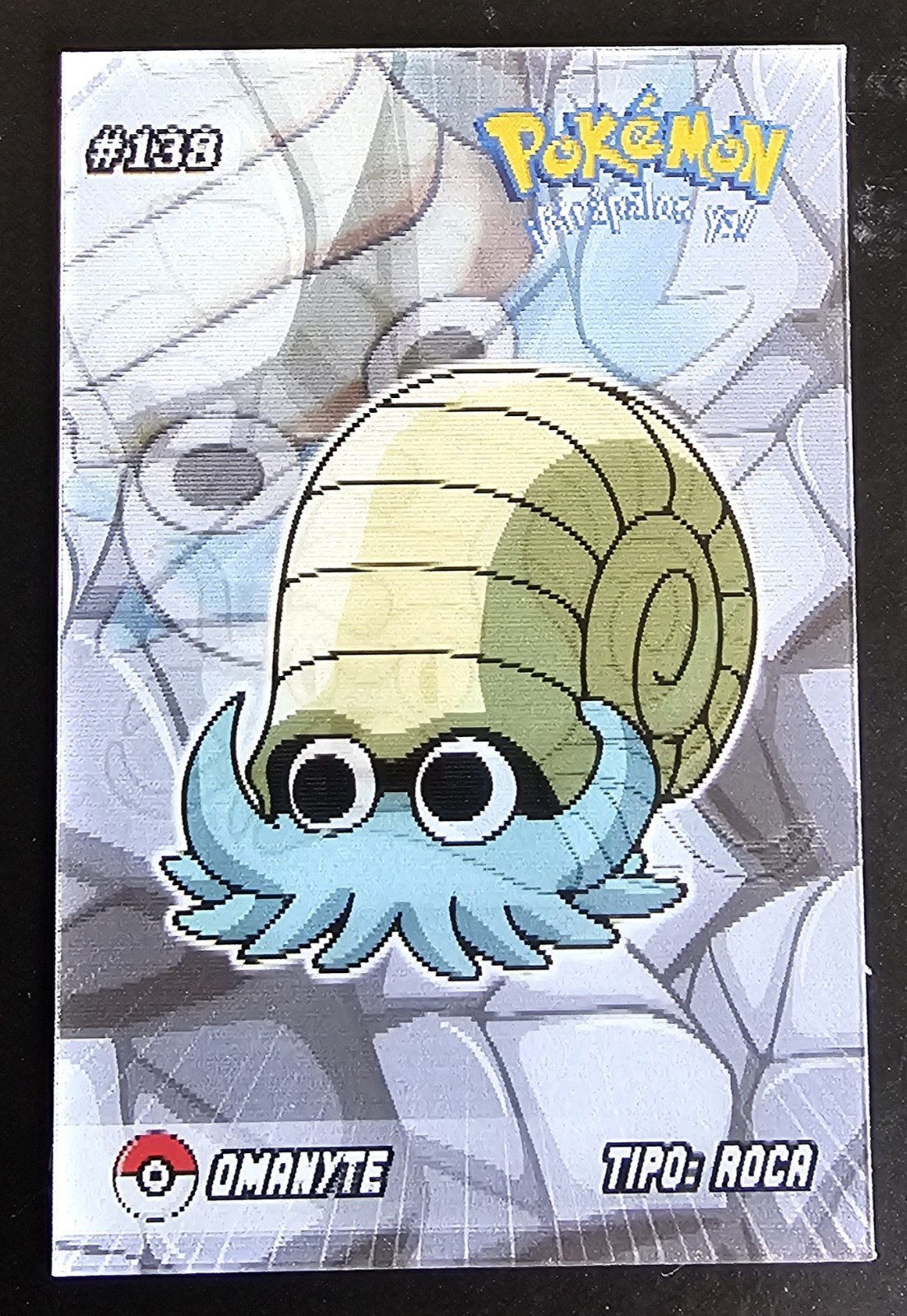 OMANYTE X OMASTAR - POKEMON EVOLUTION RARE 3D CCG CARD OMANYTE X OMASTAR - POKEMON EVOLUTION RARE 3D CCG CARD