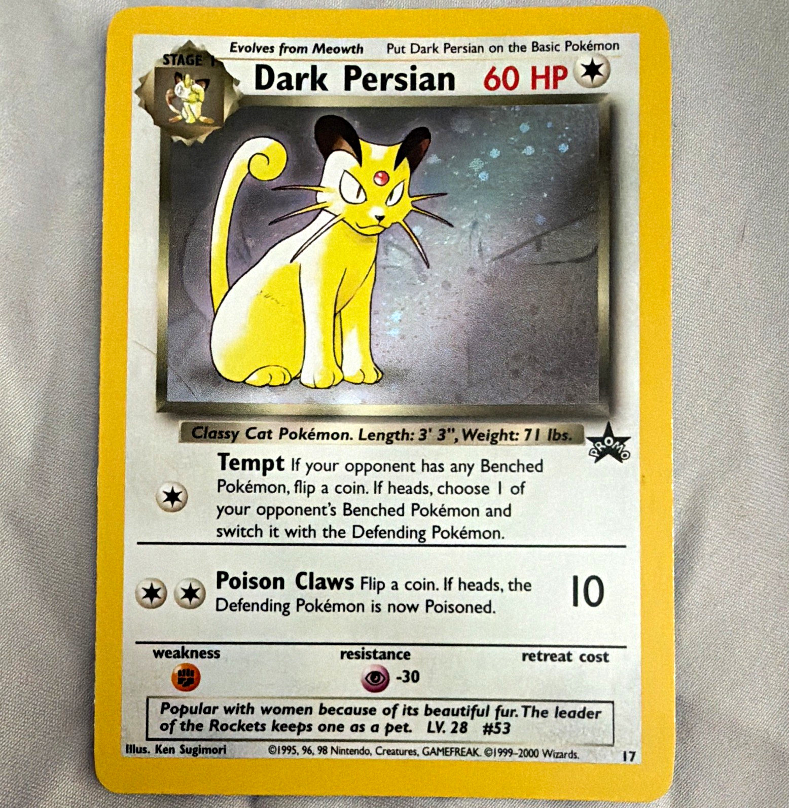 Dark Persian 17/53 Wotc Promo Holo 2000 English 60 HP Wizards of the Coast