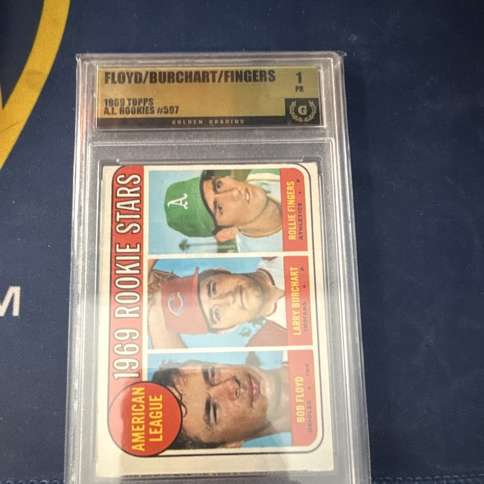 Topps 1969 Topps High # AL Rookie Stars #597 Fingers Floyd Burchart (RC)