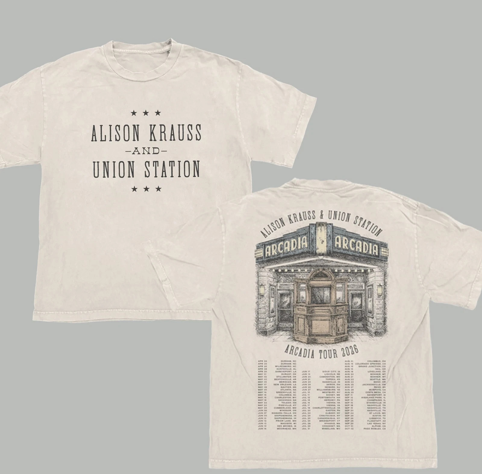 Alison Krauss & Union Station North America Tour 2026 T shirt reprint VK12731