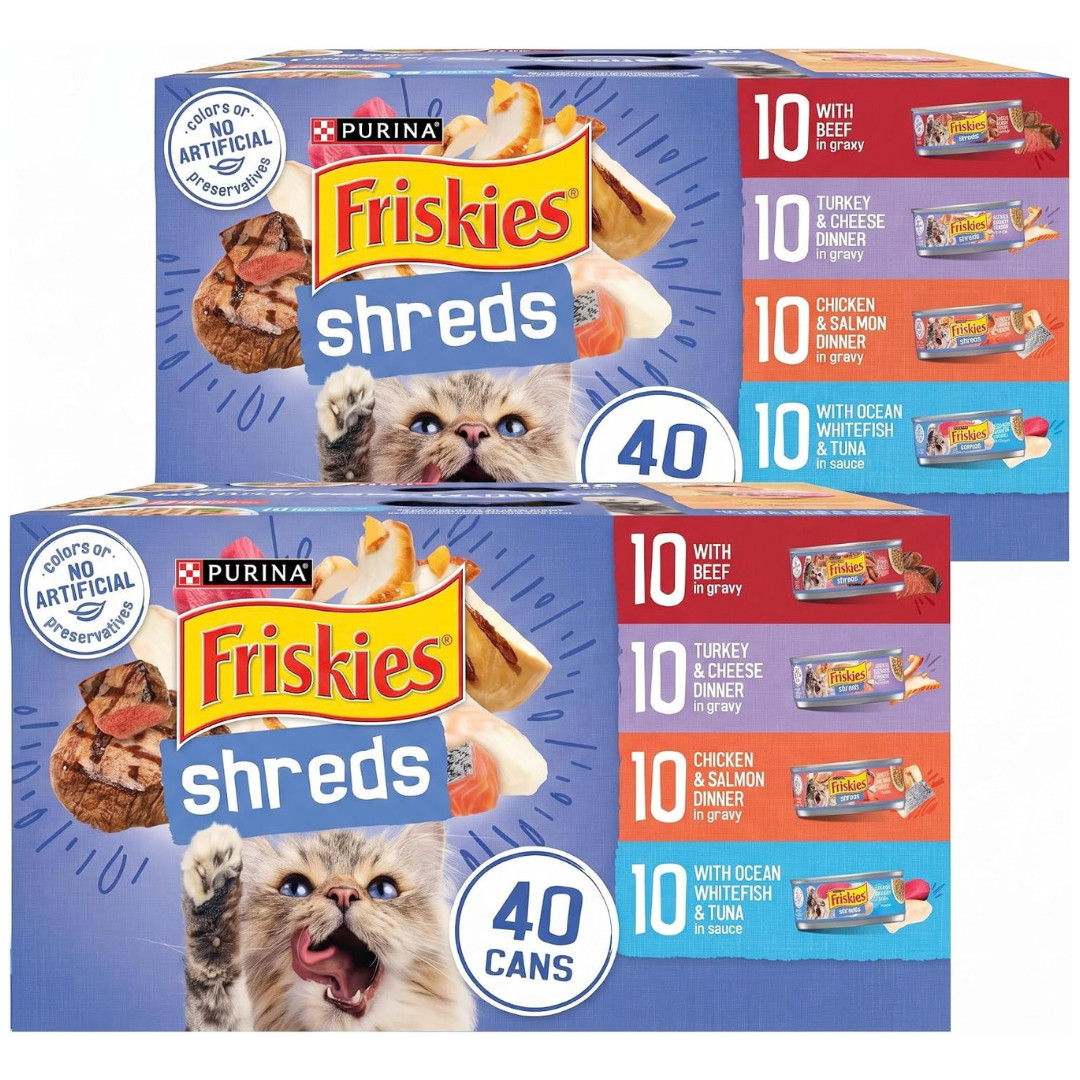 Purina Friskies Wet Cat Food Variety Pack 5.5 oz 80 Cans