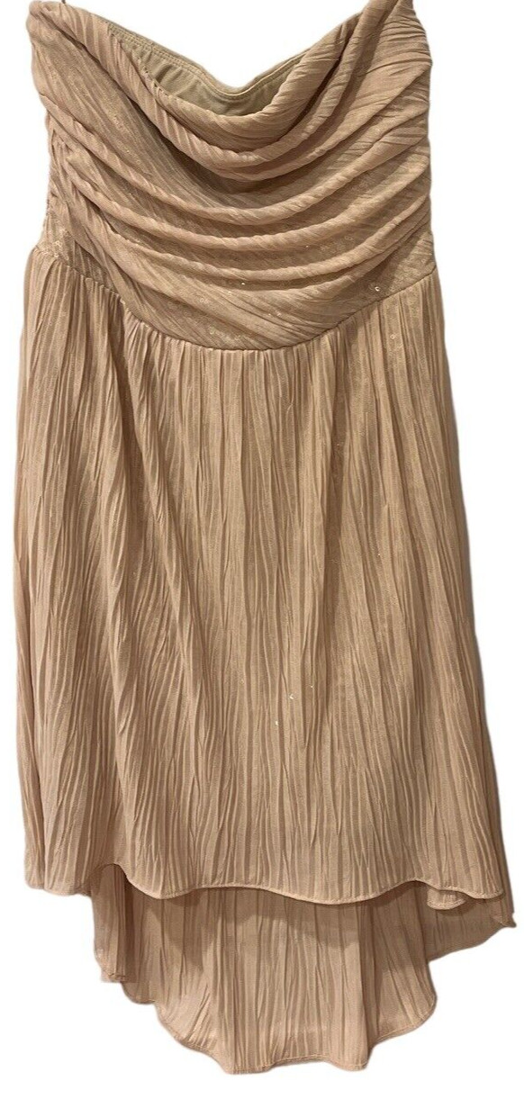 Express Dress Womens 2 Beige Strapless Sparkle Side Zip Party Holiday Stunning Express Dress Womens 2 Beige Strapless Sparkle Side Zip Party Holiday Stunning