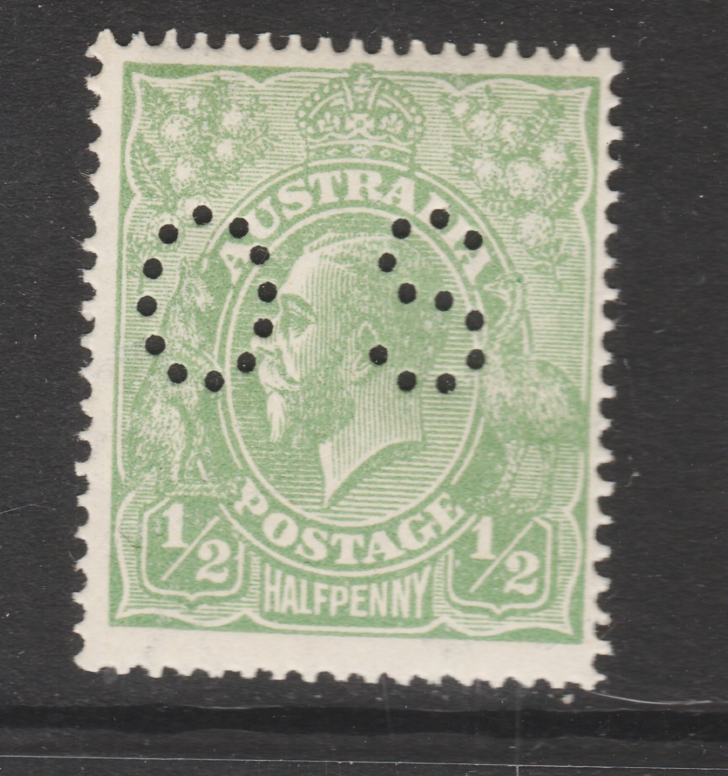 KGV LMW ½d GREEN MINT UNHINGED \