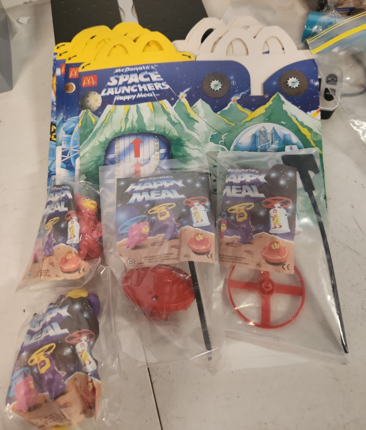 Rare 1992 Mcdonald’s Happy Meal Toys Space Launchers Set Of 4+ 4 HM Boxes Rare 1992 Mcdonald’s Happy Meal Toys Space Launchers Set Of 4+ 4 HM Boxes