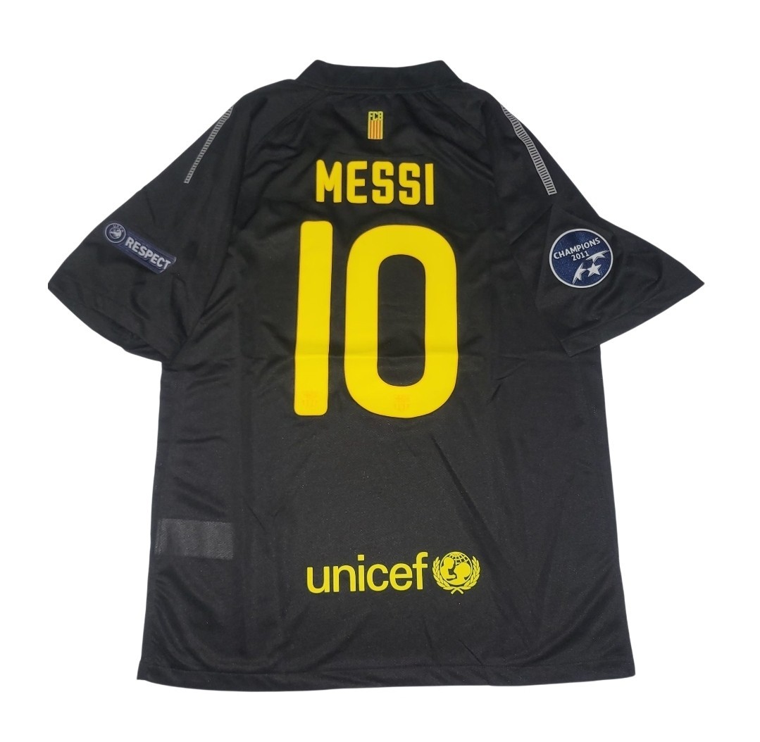 Barcelona Jersey 2011 2012 Black Shirt Short Sleeve Away Messi 10 Men’s Size XL Barcelona Jersey 2011 2012 Black Shirt Short Sleeve Away Messi 10 Men’s Size XL