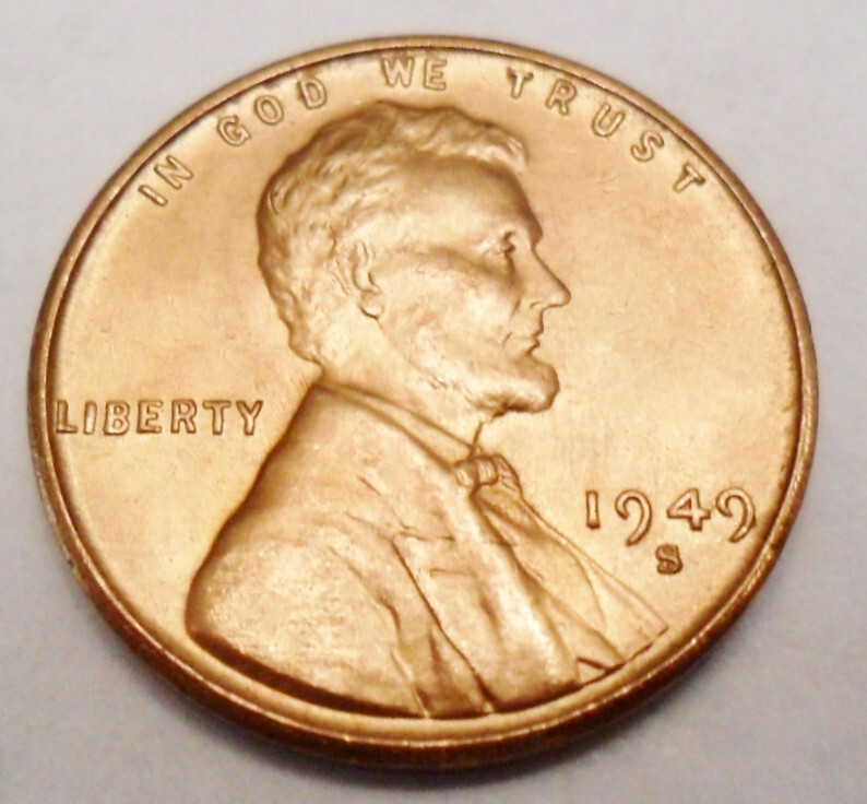 1949 S Lincoln Wheat Cent / Penny  AVE CIRCULATED  **FREE SHIPPING**