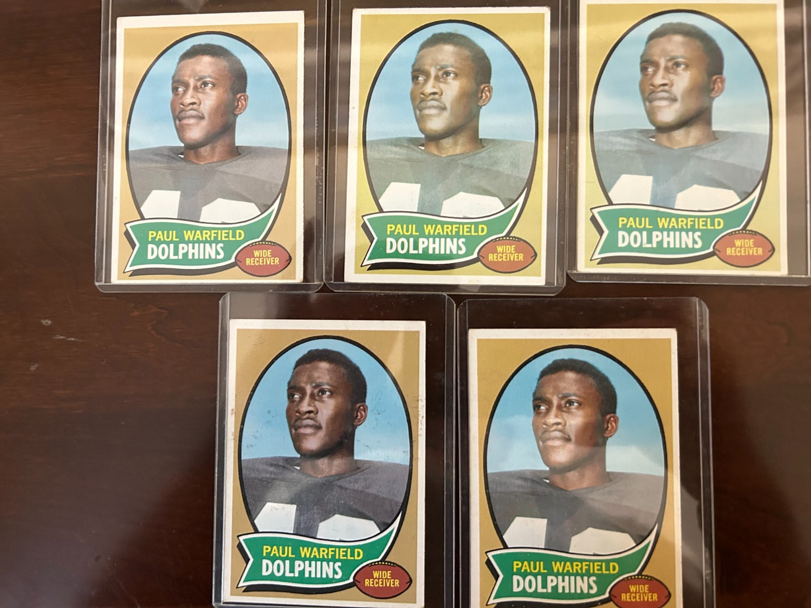 Paul Warfield 1970 card qty 1-4 in near mint condition