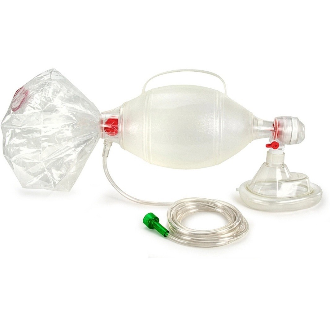 AMBU Bag SPUR II Pediatric Resuscitator Toddler Mask & Oxygen Reservoir