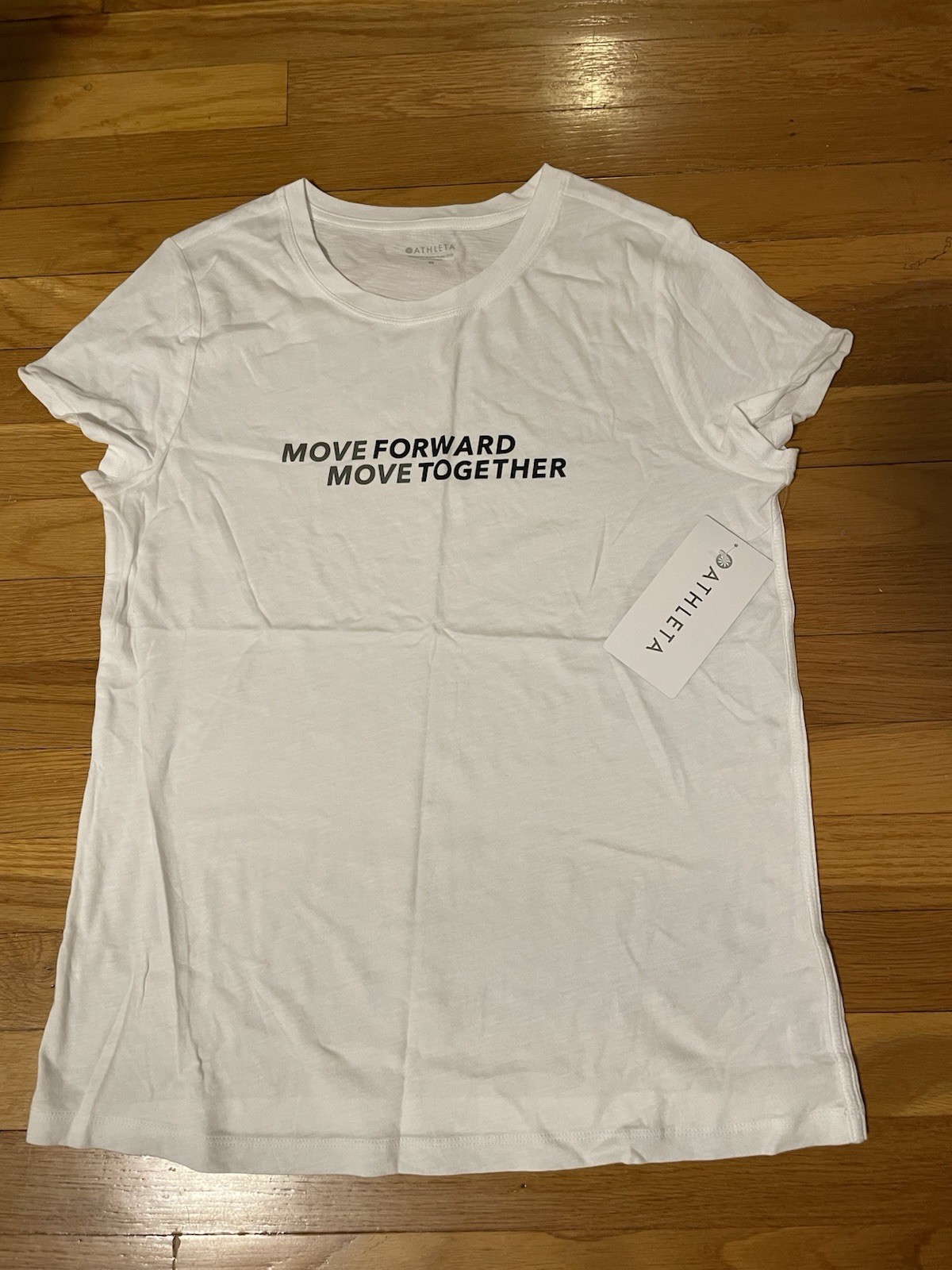 Athleta Daily Crew Graphic Tee White Size M New With Tags