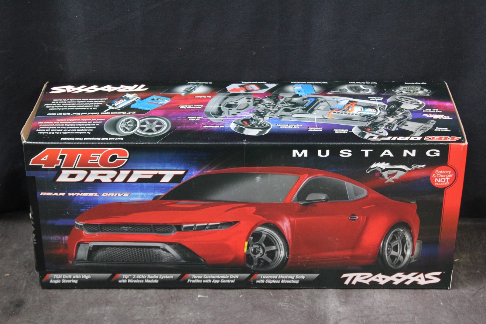 TRAXXAS 105237-4 BLK Drift 4-Tec Ford Mustang 37