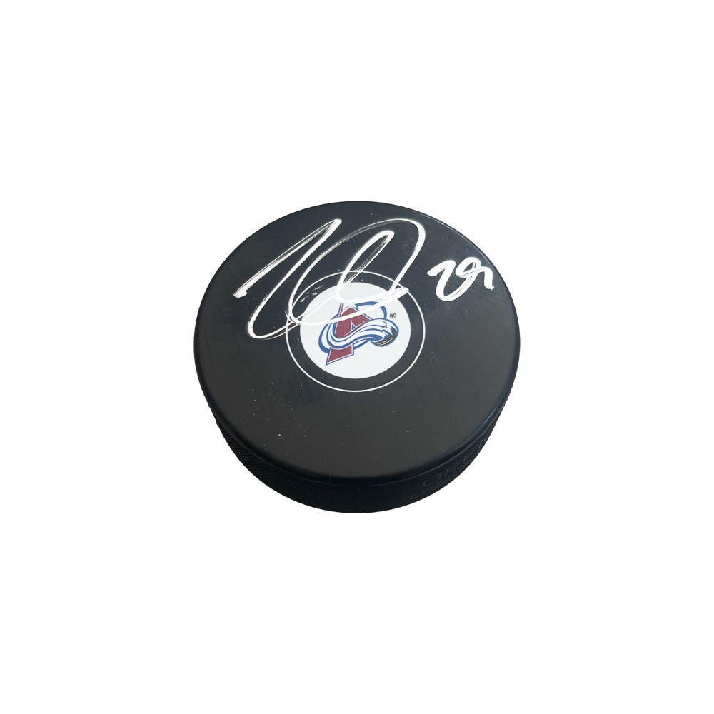 NATHAN MACKINNON Signed Colorado Avalanche Puck - (Exact Puck Shown) - 00802 NATHAN MACKINNON Signed Colorado Avalanche Puck - (Exact Puck Shown) - 00802