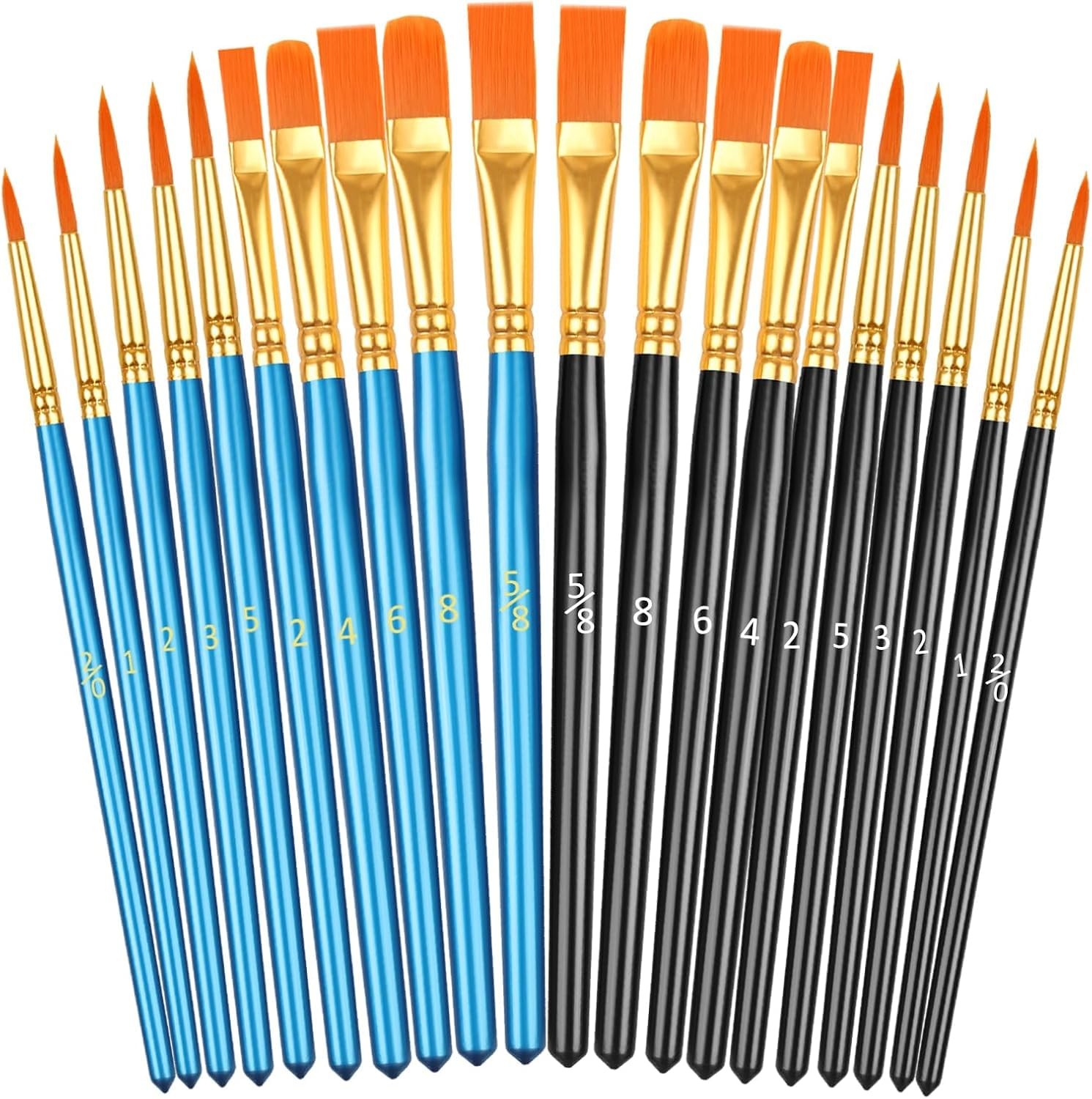 20 Pcs Paint Brushes, Acrylic Painting Brush Set, Watercolor Brushes, Acrylic Br 20 Pcs Paint Brushes, Acrylic Painting Brush Set, Watercolor Brushes, Acrylic Br