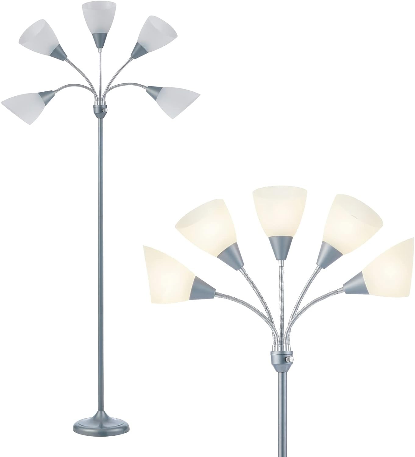 Medusa Floor Lamps Standing Lamps 5 Heads Adjustable Reading Light