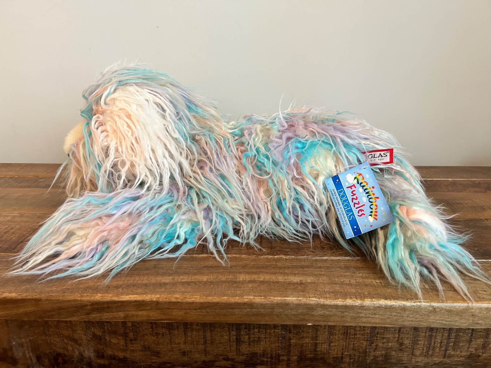 NWT Douglas Jaxton Dog Plush Rainbow Fuzzles 4272 Cuddle Toy Rare Stuffed Animal