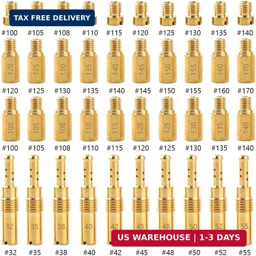 30Pcs Carburetor Main Jets and 10Pcs Slow Jets Pilot Jet Kit Fits for PWK Keihin 30Pcs Carburetor Main Jets and 10Pcs Slow Jets Pilot Jet Kit Fits for PWK Keihin