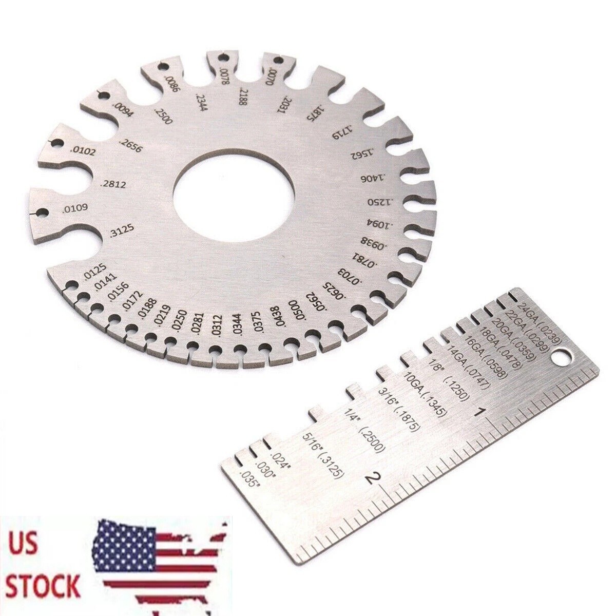2Pcs Metal Gauge Thickness Tool, Wire Gauges Size for Welding, Highly Accurate 2Pcs Metal Gauge Thickness Tool, Wire Gauges Size for Welding, Highly Accurate