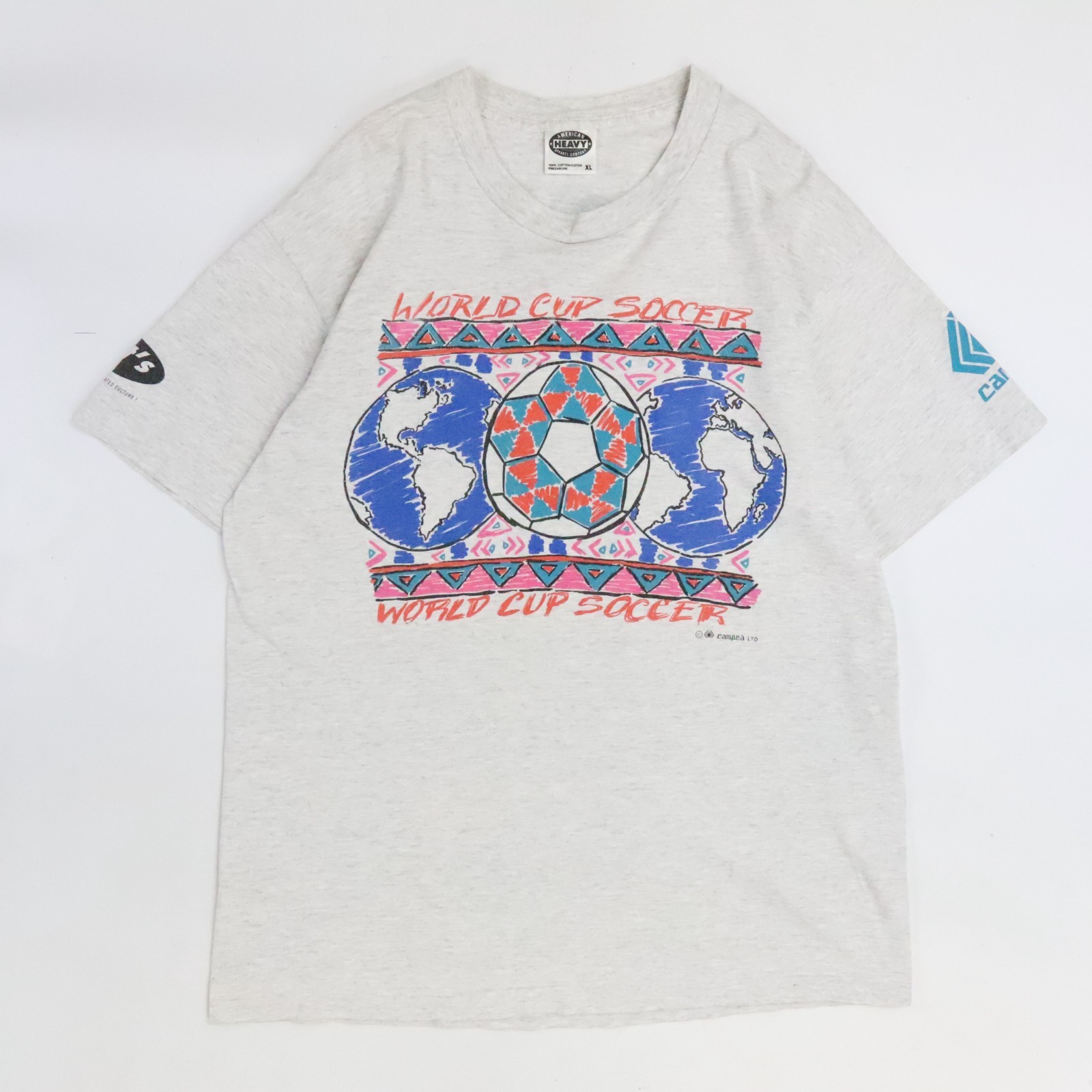 Vintage Campea World Cup Soccer Football T-Shirt Size XL FIFA 90s