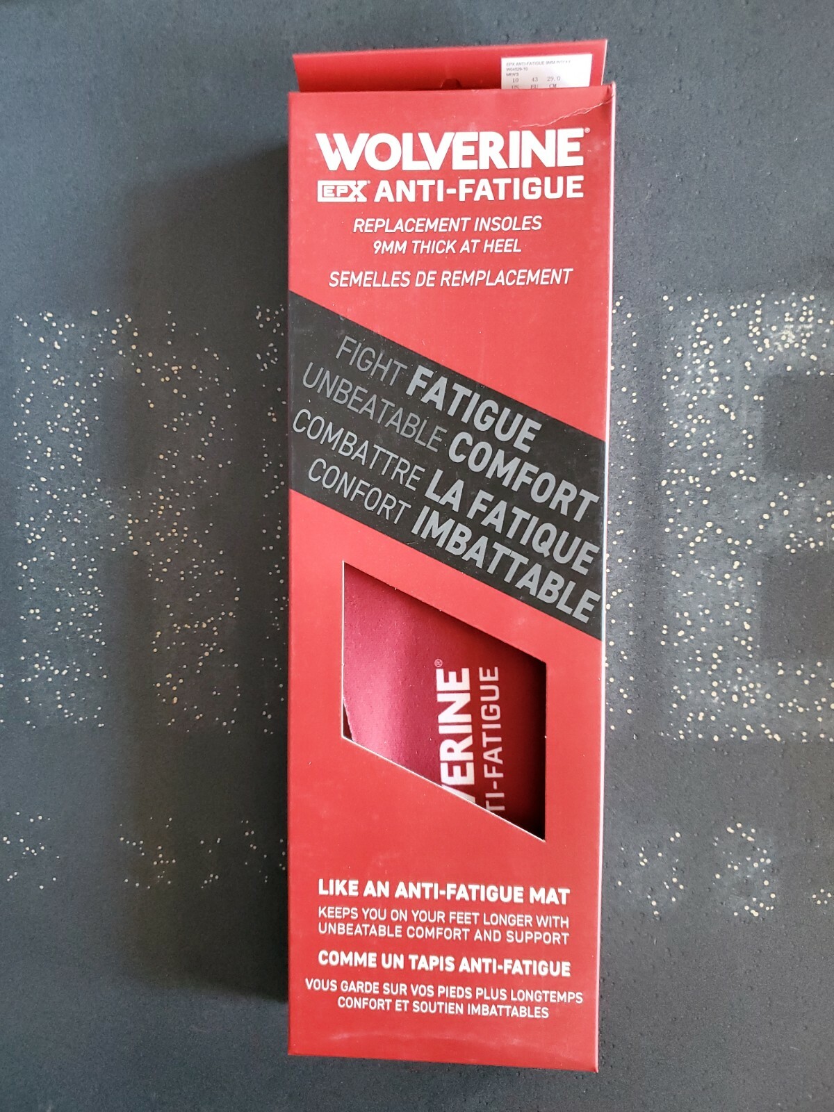 New 2 Pair Men\'s Wolverine Durashock W04529 EPX Anti-Fatigue Insoles reg. $22 ea