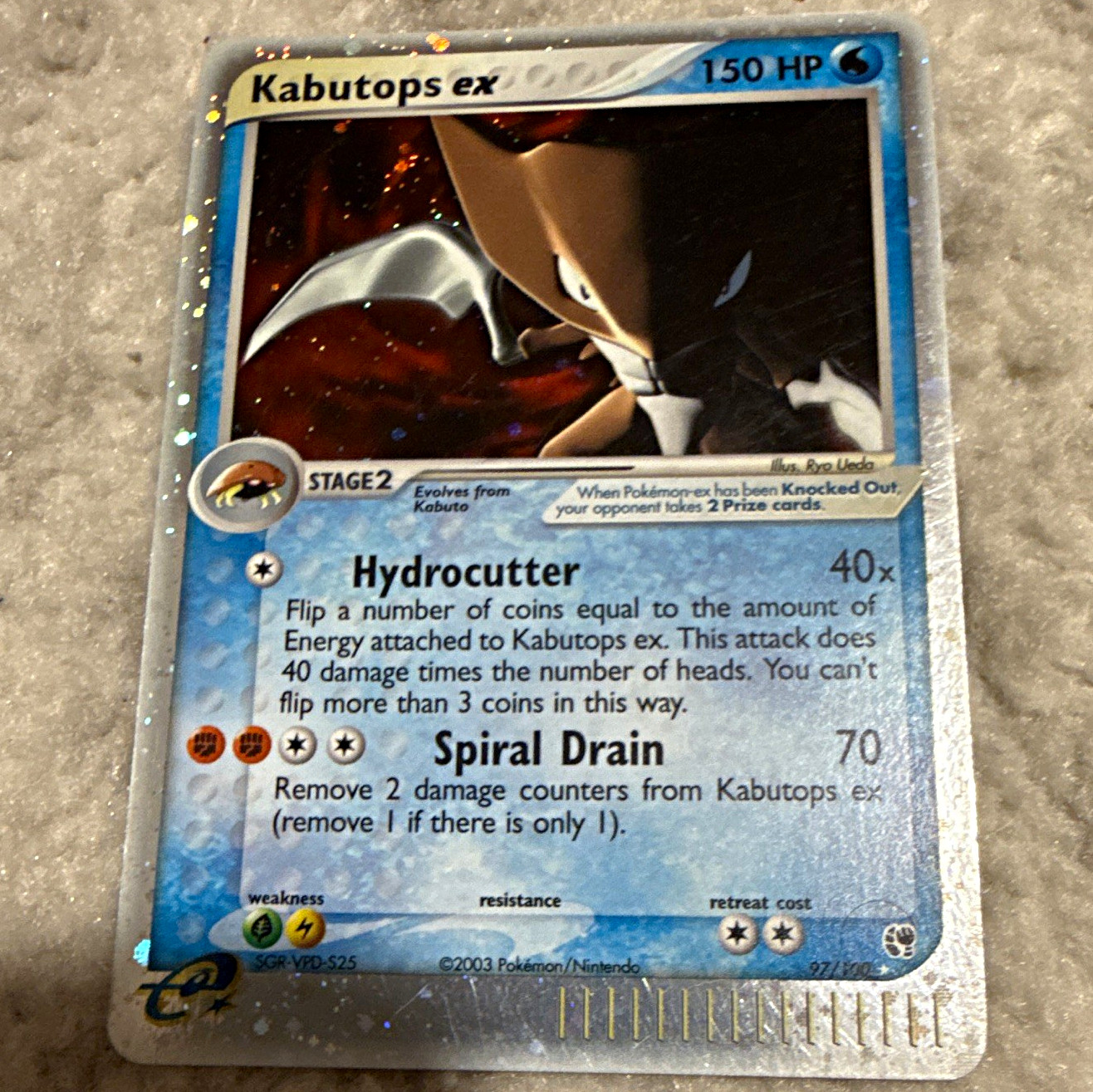 Nintendo Kabutops ex 97/100 Sandstorm Holo Rare English 150 HP 2003