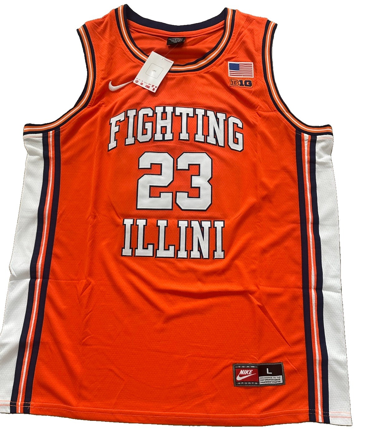 Keaton Wagler Illinois Fighting Illini Jersey RARE Men Large L New LA Clippers