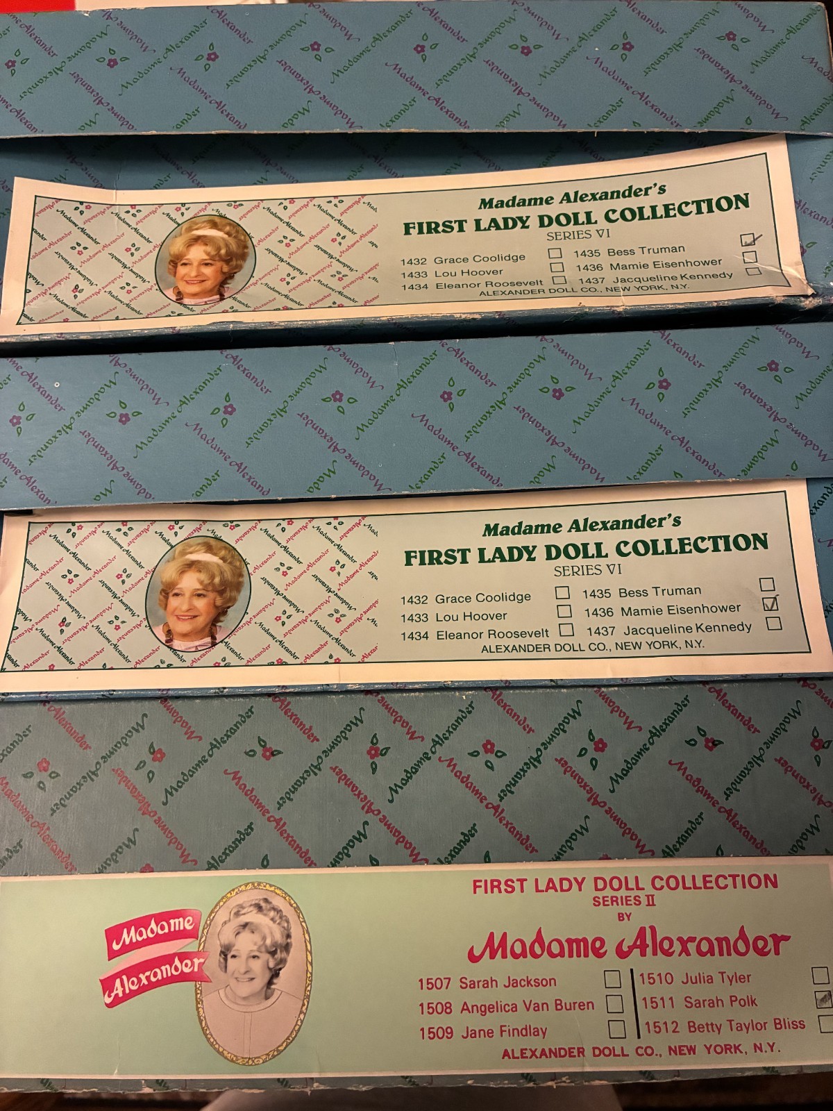 Madame Alexander First Lady Doll Collection Lot Of 3 Truman Eisenhower Polk New