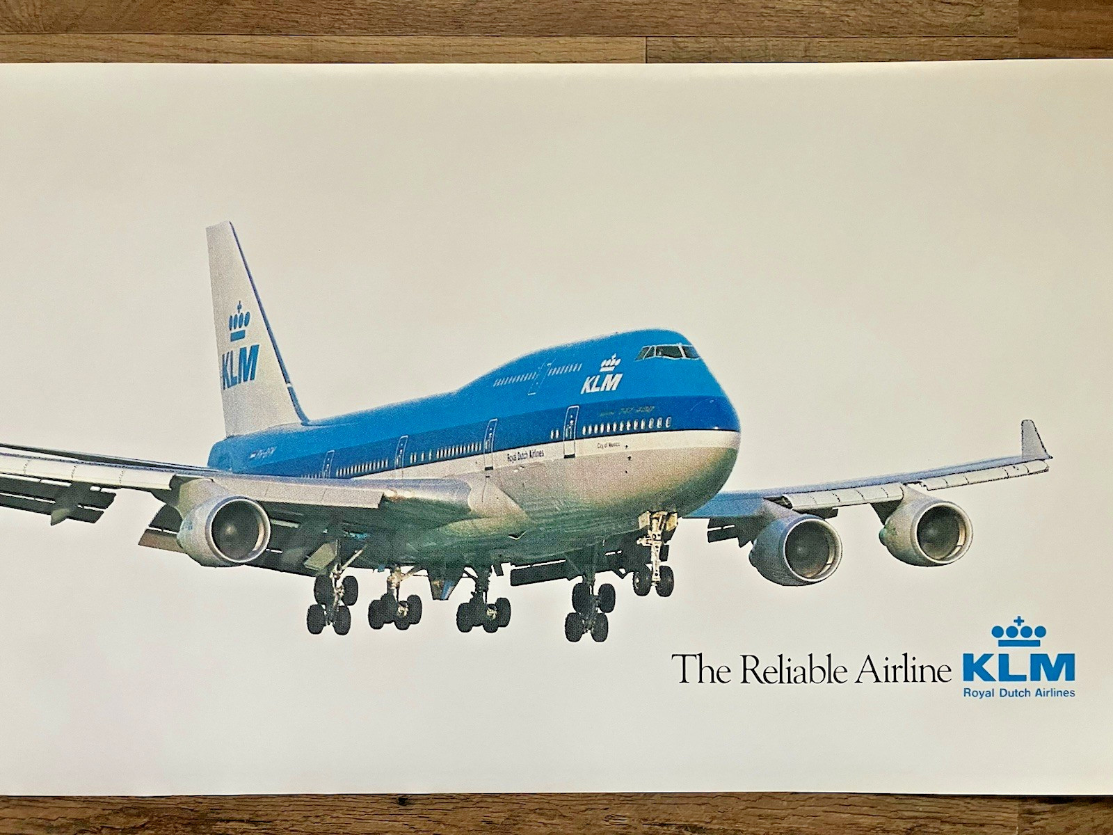KLM AIRLINES B747 POSTER KLM AIRLINES B747 POSTER