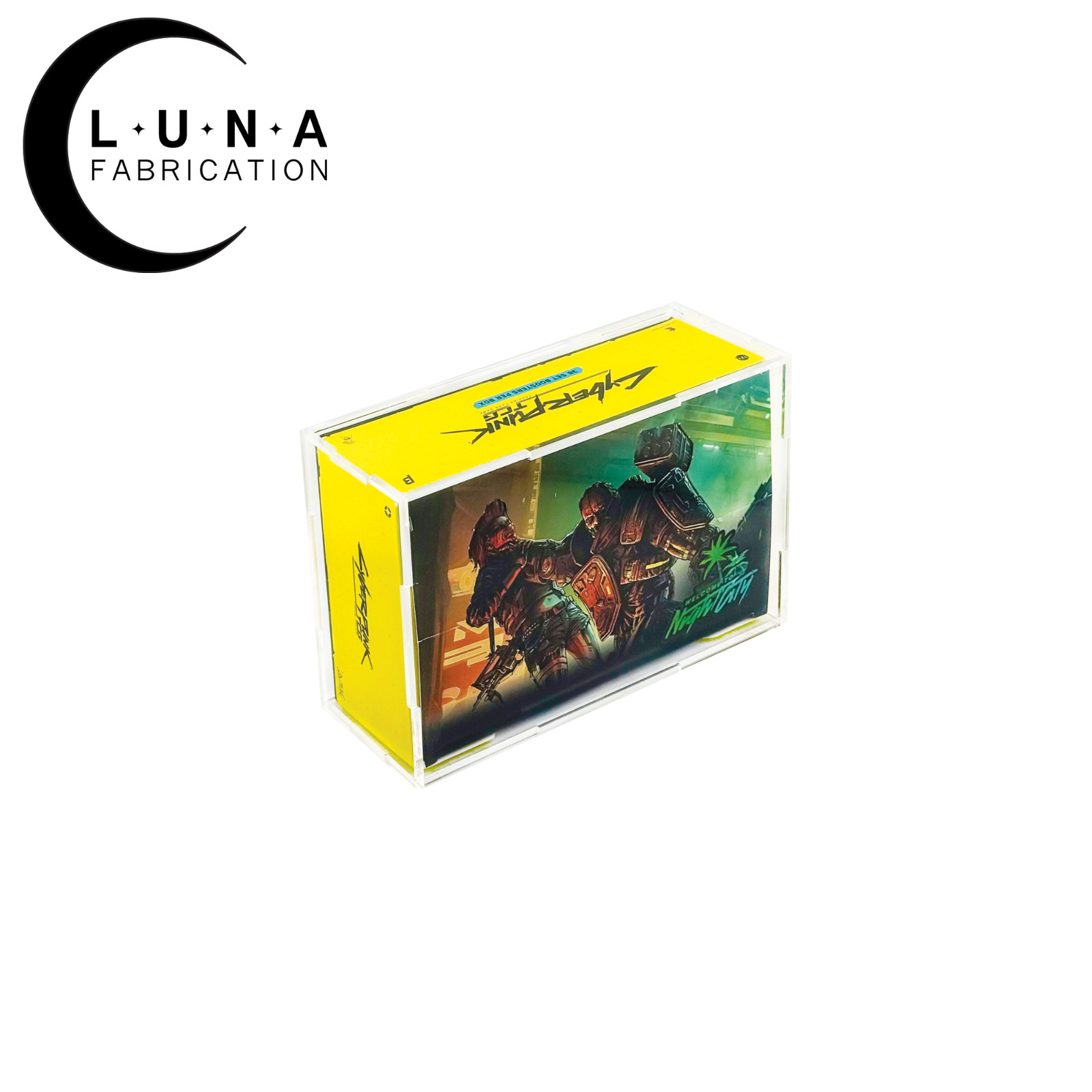 Acrylic Display Case for Cyberpunk TCG Beta Booster Box Acrylic Display Case for Cyberpunk TCG Beta Booster Box