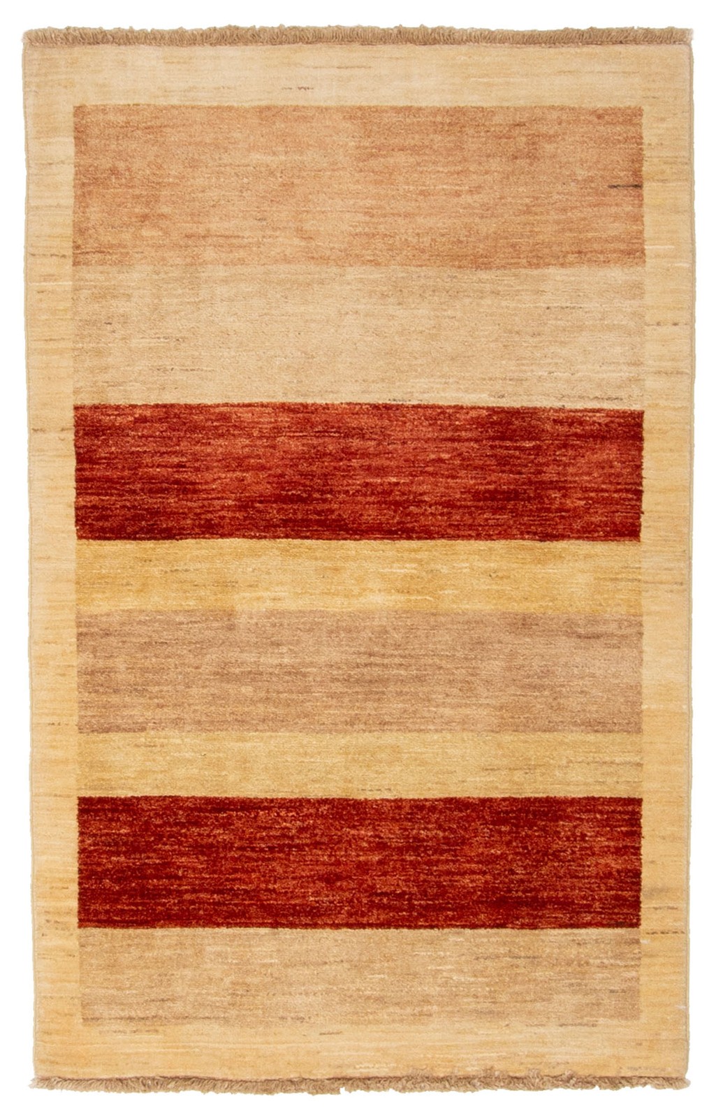 Traditional Tan Hand-knotted Oriental Carpet 3\'3\