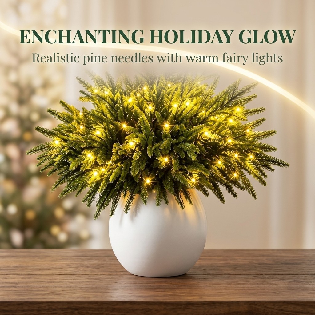 Twinkling Tree Enchanted Evergreen Pine Pre Lit Christmas Tree Holiday Home Deco