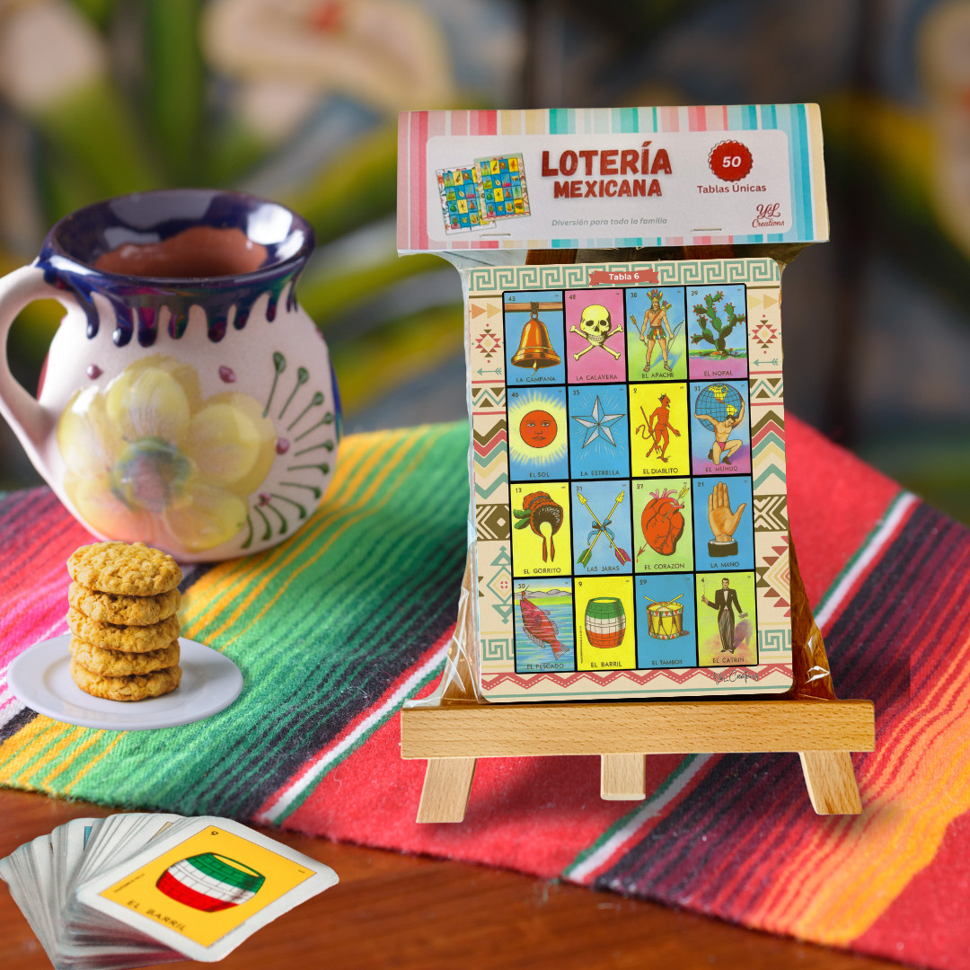 Deluxe Loteria Mexicana Set – 50 Premium Boards + 54 Calling Cards. Waterproof