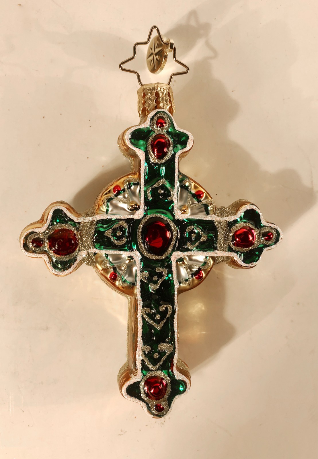 VINTAGE Christopher Radko  Cross Shaped Ornament