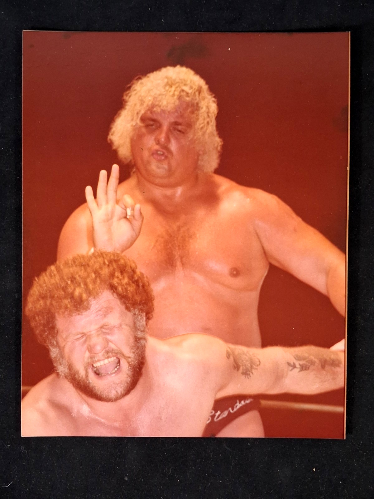 Original Wrestling Photo - Dusty Rhodes v Harley Race March 1981 - 8x10 Original Wrestling Photo - Dusty Rhodes v Harley Race March 1981 - 8x10
