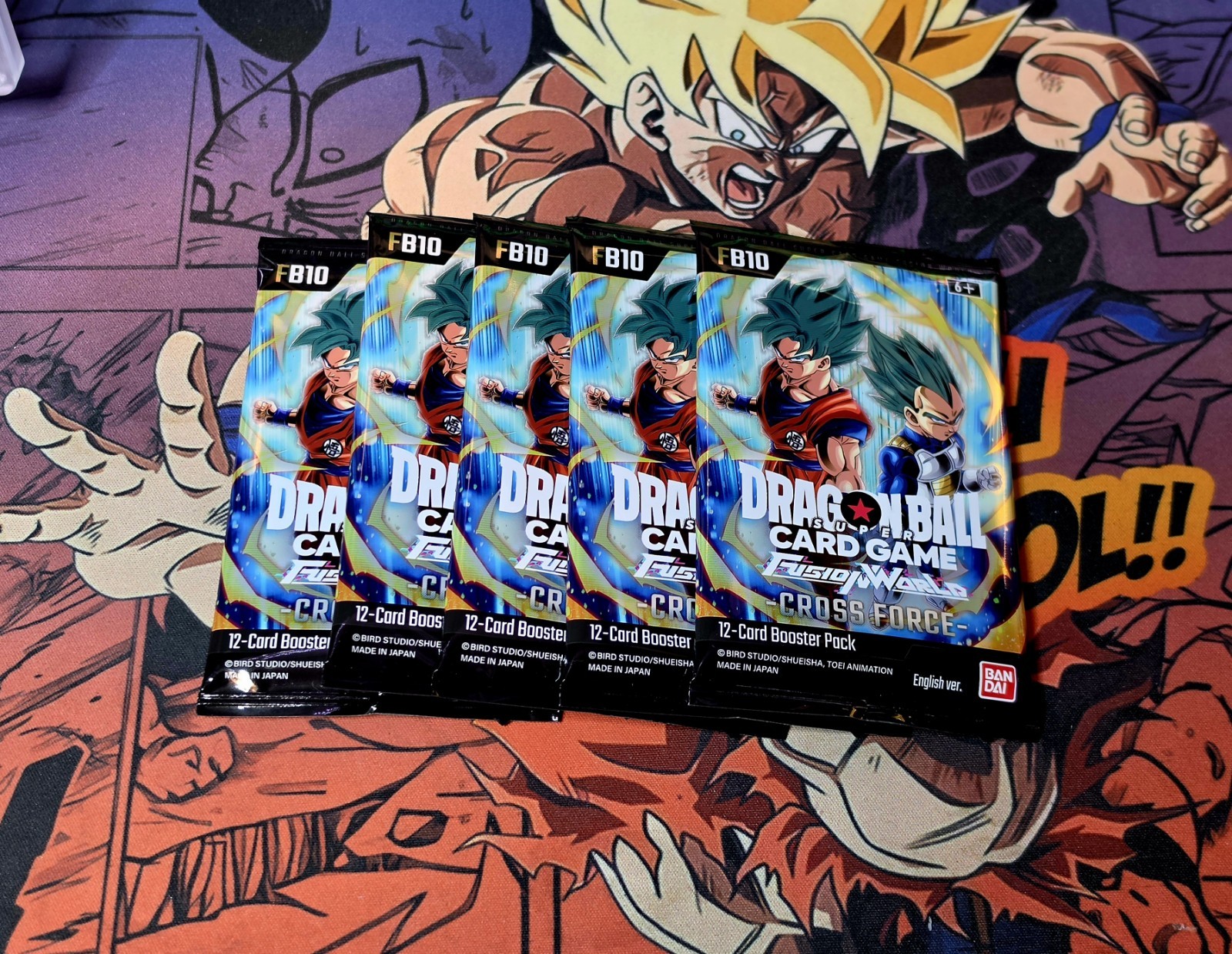 DragonBall Fusion World FB10 Cross Force 5x Booster Pack Bundle Sealed English 
