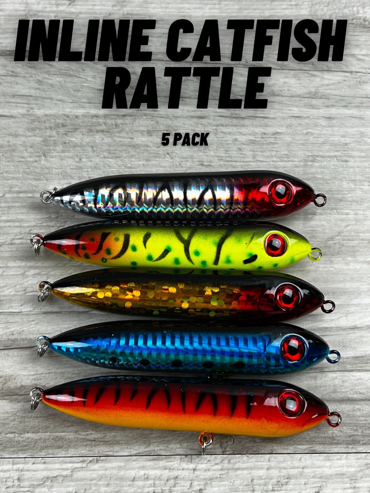 Line Float for Santee Rig Catfishing Rattling Demon Dragon Style Peg 5 Pack
