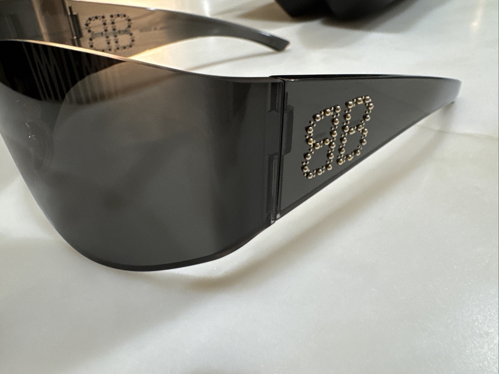 Balenciaga BB0122S Sunglasses Black Cat eye Studded Unisex
