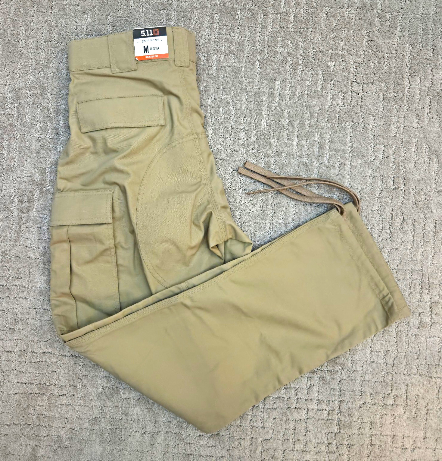 NWT 5.11 Tactical Ripstop TDU Pants Khaki Beige Cargo Mens Medium Regular