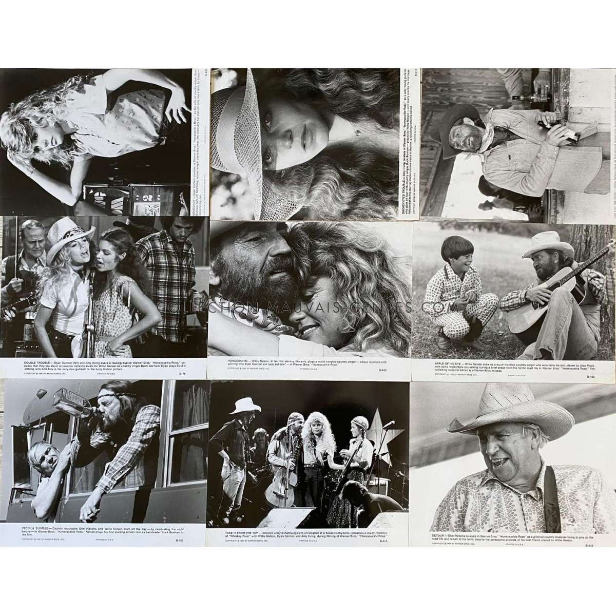 HONEYSUCKLE ROSE Presskit with 9 stills - 9x12 in. - 1980 - Jerry Schatzberg, Wi