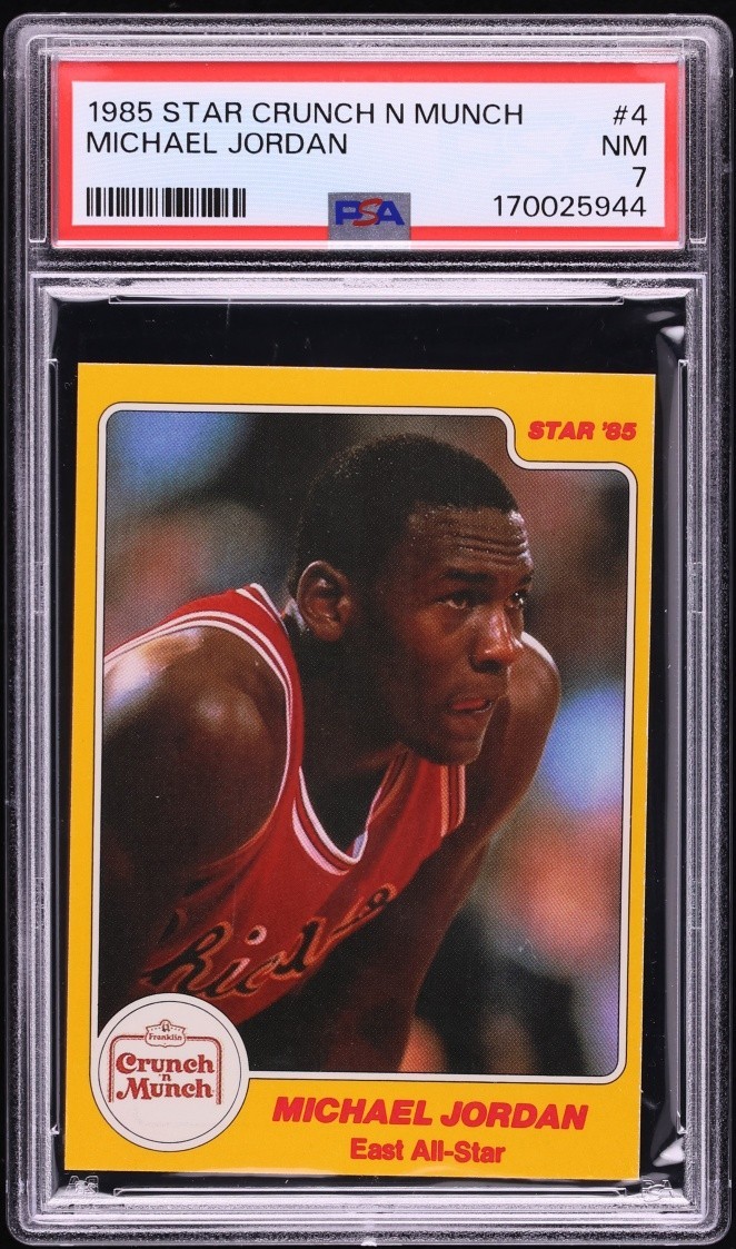 Michael Jordan 1985 Star Crunch n Munch #4 ROOKIE PSA 7 Michael Jordan 1985 Star Crunch n Munch #4 ROOKIE PSA 7