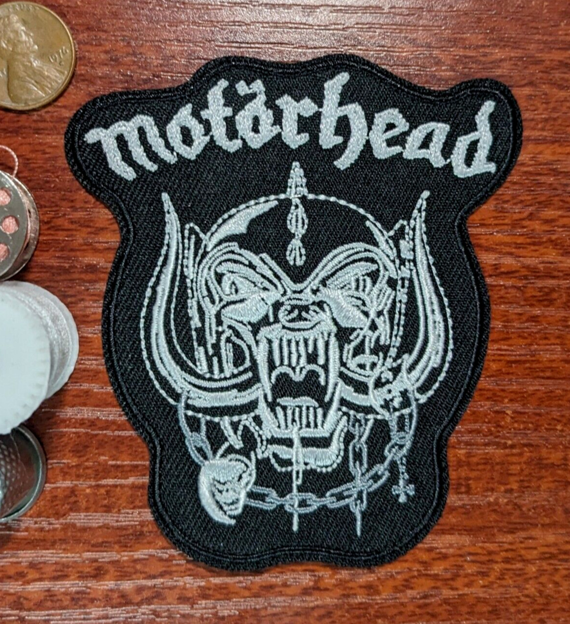 Motorhead Patch English Heavy Metal Rock Band Music Embroidered Iron On 3.5x3\ Motorhead Patch English Heavy Metal Rock Band Music Embroidered Iron On 3.5x3\