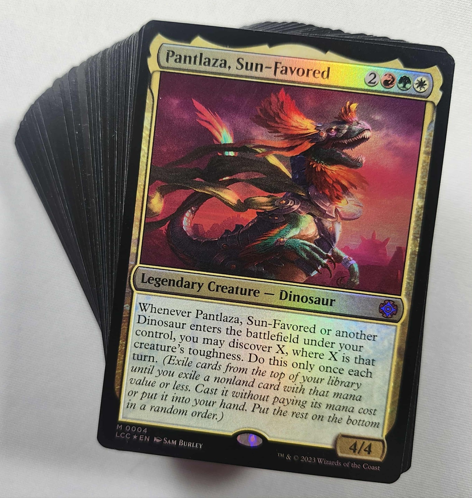 MTG Commander Pantlaza Sun Favored Complete Dinosaur EDH Deck with Rares