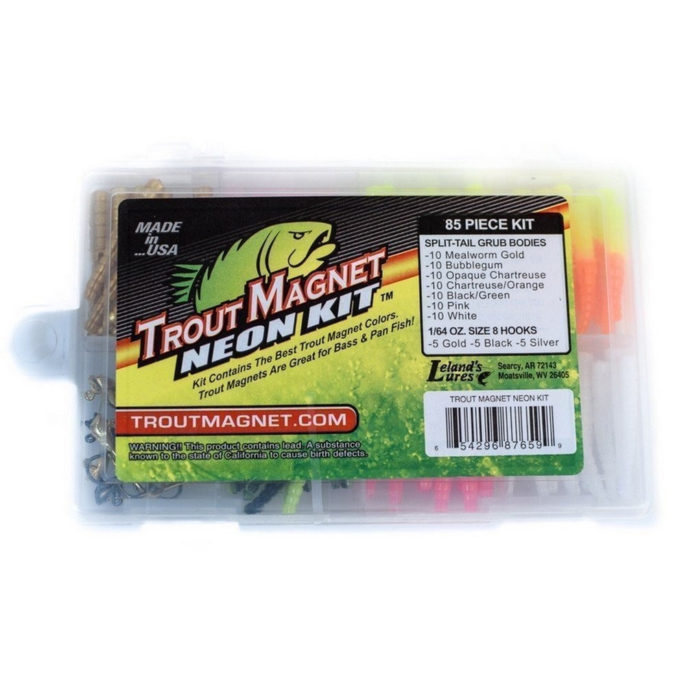 Leland’s Lures Trout Magnet Fishing Kit Neon 1/64 oz 85 Package - 87659