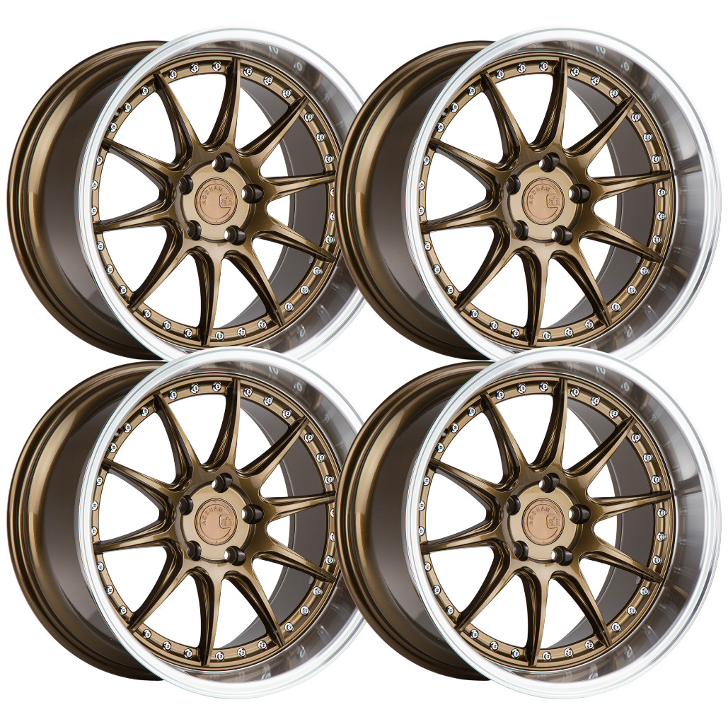 (Set-4) Aodhan DS07 18x8.5 5x4.5/5x114.3 Bronze Machined 35mm Wheels Rims 18