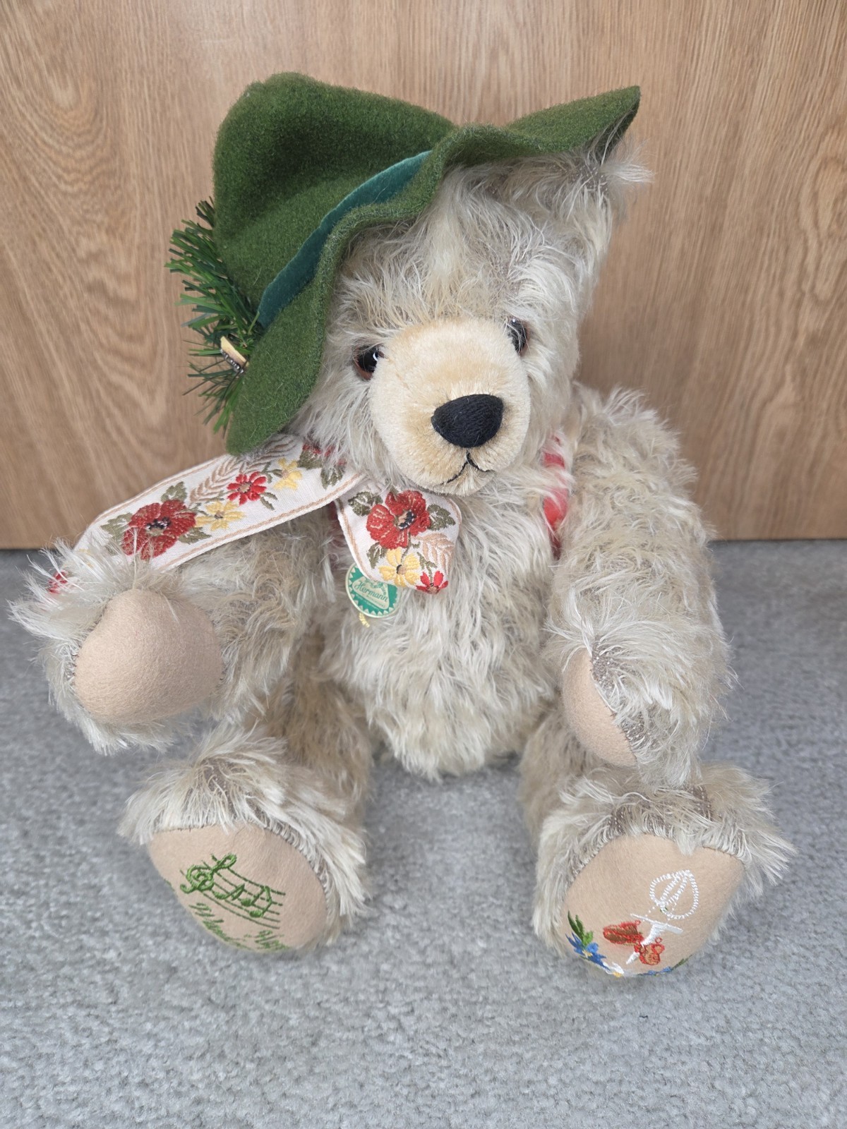 “Max Hermann” 100 Year Happy Wanderer Mohair Musical Teddy Bear Limited Edition