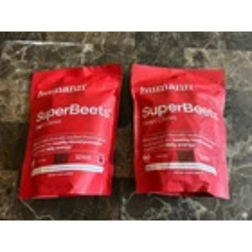 (2 Bag) HUMANN SuperBeets Pomegranate Berry Soft Chew - 60 Count - (120 Total) (2 Bag) HUMANN SuperBeets Pomegranate Berry Soft Chew - 60 Count - (120 Total)