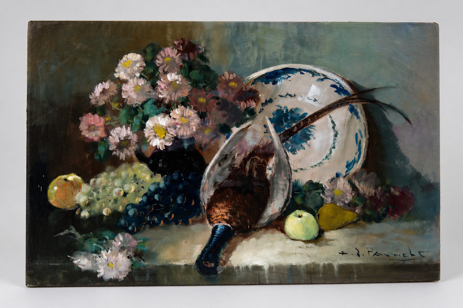 H.J. PAUWELS Original Oil Painting - Still Life Pheasant - Belgian Impressionist H.J. PAUWELS Original Oil Painting - Still Life Pheasant - Belgian Impressionist