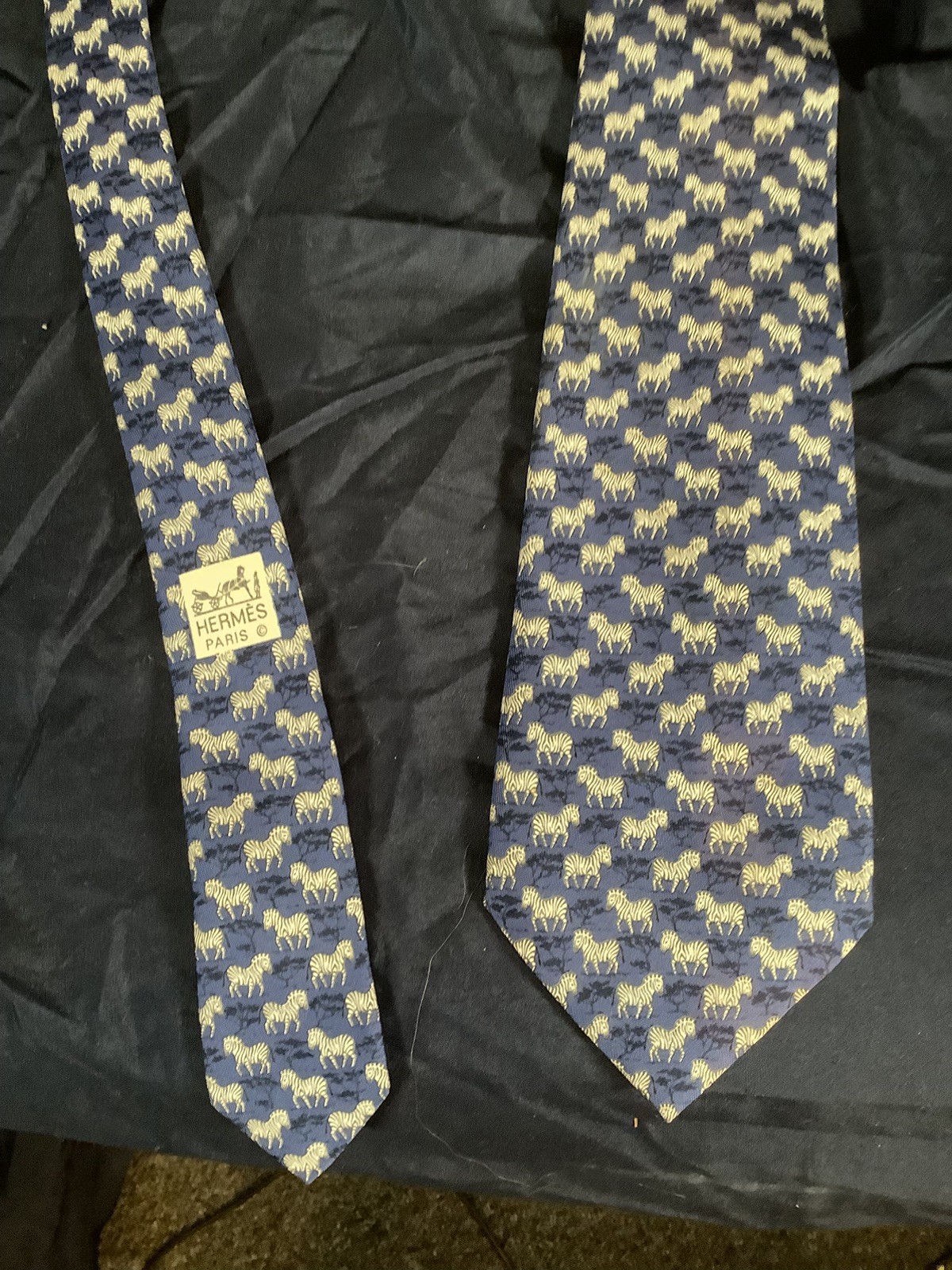Hermes Mens Tie - Horse Pattern